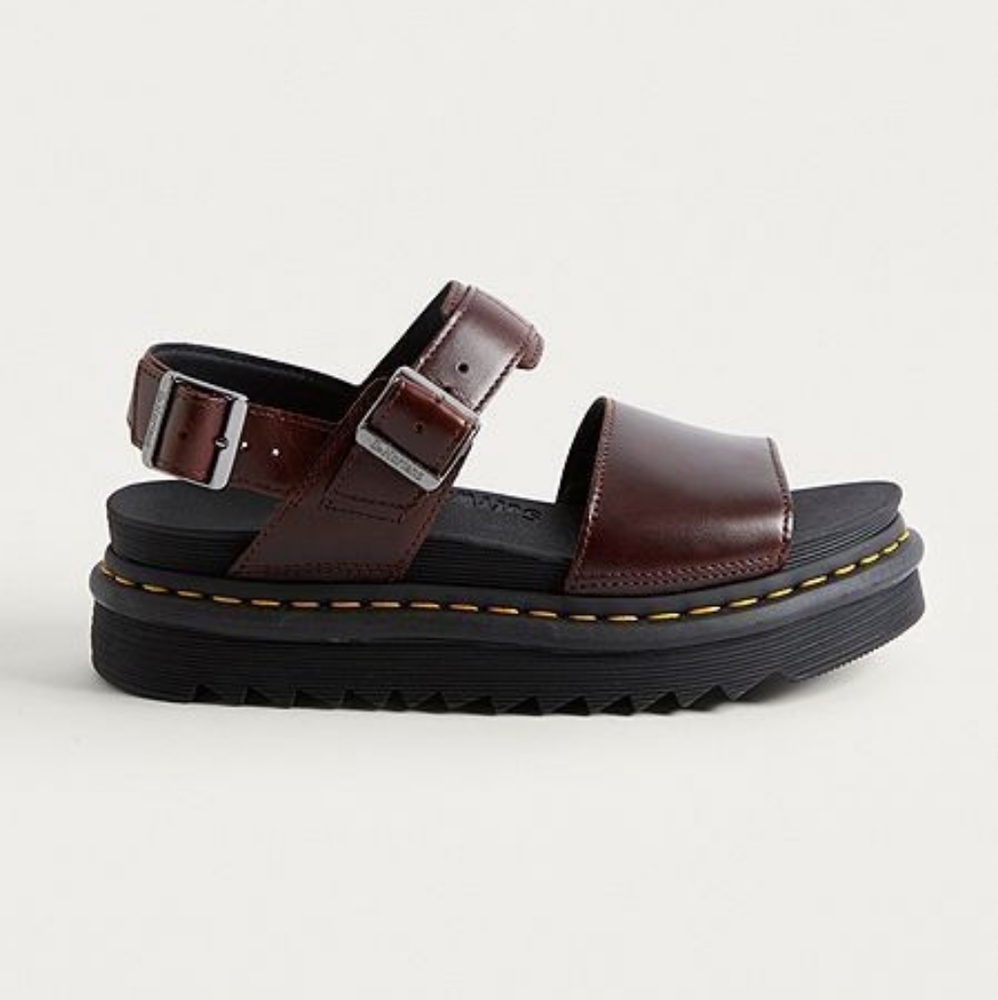 Dr. Marten Voss Hydro Platform Sandals in Burgundy 9